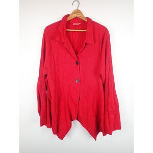 Mill Valley Clothing Company Stripe Asymmetric Hobo Tunic Large Red Stripped